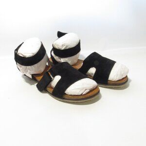 Miz Mooz Suede Ankle-Strap Sandals Camilla Black EU 36 US 5.5-6 NIB